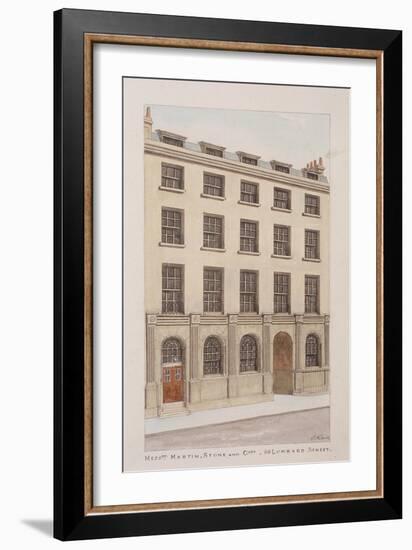 Lombard Street, London, C1850-Thomas Rowlandson-Framed Giclee Print