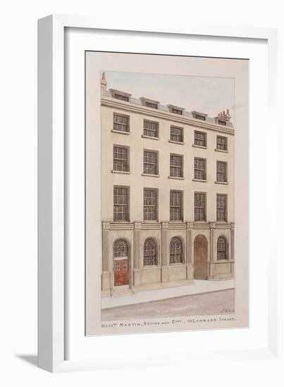 Lombard Street, London, C1850-Thomas Rowlandson-Framed Giclee Print