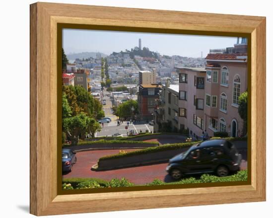 Lombard Street, the Crookedest Street in the World, San Francisco, California-Alan Copson-Framed Premier Image Canvas