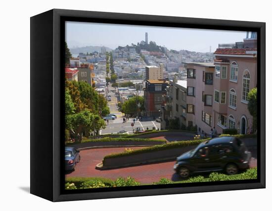 Lombard Street, the Crookedest Street in the World, San Francisco, California-Alan Copson-Framed Premier Image Canvas