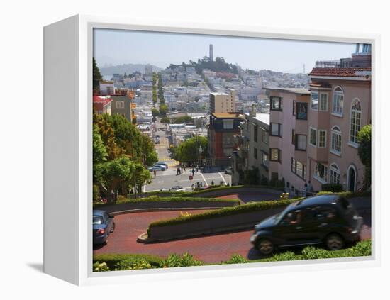 Lombard Street, the Crookedest Street in the World, San Francisco, California-Alan Copson-Framed Premier Image Canvas