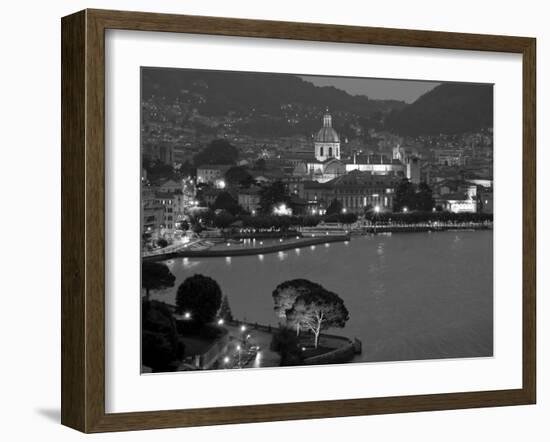 Lombardy, Lakes Region, Lake Como, Como, City View from Bellagio Road, Italy-Walter Bibikow-Framed Photographic Print