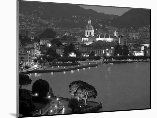 Lombardy, Lakes Region, Lake Como, Como, City View from Bellagio Road, Italy-Walter Bibikow-Mounted Photographic Print
