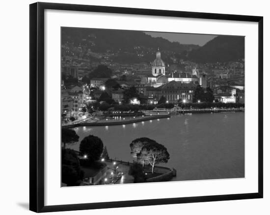 Lombardy, Lakes Region, Lake Como, Como, City View from Bellagio Road, Italy-Walter Bibikow-Framed Photographic Print