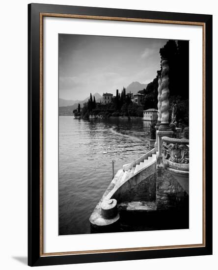 Lombardy, Lakes Region, Lake Como, Varenna, Villa Monastero, Gardens and Lakefront, Italy-Walter Bibikow-Framed Photographic Print