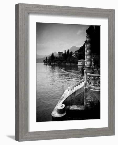 Lombardy, Lakes Region, Lake Como, Varenna, Villa Monastero, Gardens and Lakefront, Italy-Walter Bibikow-Framed Photographic Print