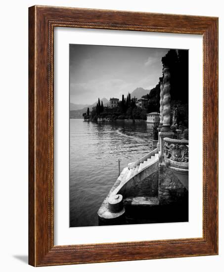 Lombardy, Lakes Region, Lake Como, Varenna, Villa Monastero, Gardens and Lakefront, Italy-Walter Bibikow-Framed Photographic Print