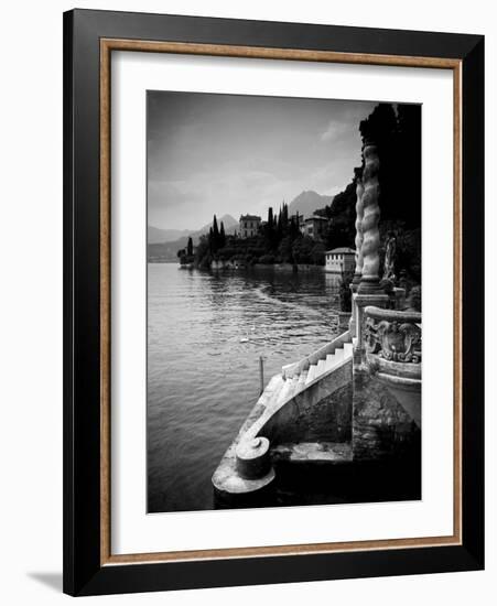 Lombardy, Lakes Region, Lake Como, Varenna, Villa Monastero, Gardens and Lakefront, Italy-Walter Bibikow-Framed Photographic Print