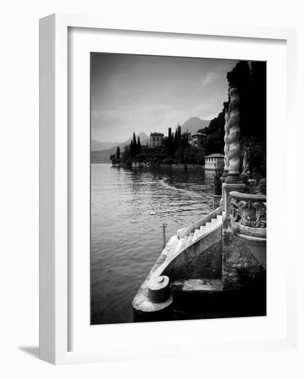 Lombardy, Lakes Region, Lake Como, Varenna, Villa Monastero, Gardens and Lakefront, Italy-Walter Bibikow-Framed Photographic Print