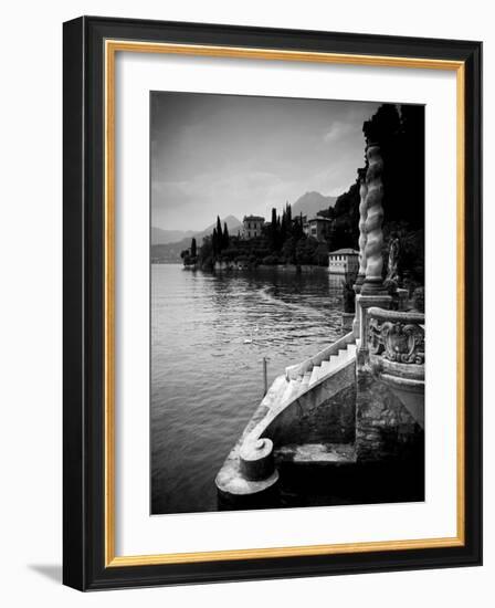 Lombardy, Lakes Region, Lake Como, Varenna, Villa Monastero, Gardens and Lakefront, Italy-Walter Bibikow-Framed Photographic Print