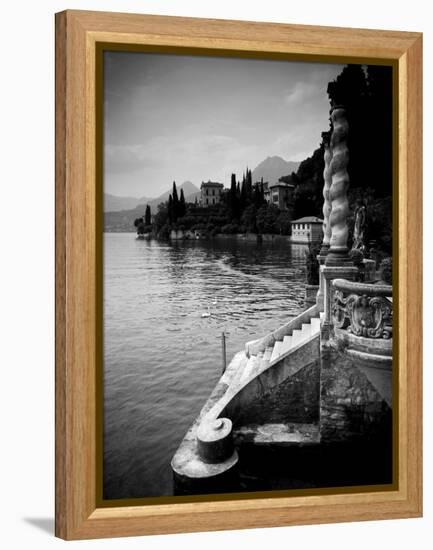 Lombardy, Lakes Region, Lake Como, Varenna, Villa Monastero, Gardens and Lakefront, Italy-Walter Bibikow-Framed Premier Image Canvas