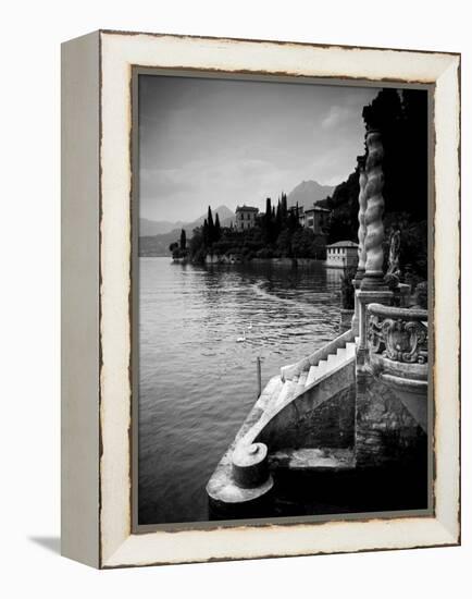 Lombardy, Lakes Region, Lake Como, Varenna, Villa Monastero, Gardens and Lakefront, Italy-Walter Bibikow-Framed Premier Image Canvas