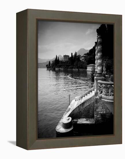 Lombardy, Lakes Region, Lake Como, Varenna, Villa Monastero, Gardens and Lakefront, Italy-Walter Bibikow-Framed Premier Image Canvas