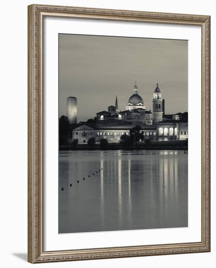 Lombardy, Mantua, Town View and Palazzo Ducale from Lago Inferiore, Italy-Walter Bibikow-Framed Photographic Print