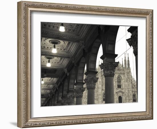 Lombardy, Milan, Piazza Del Duomo, Duomo, Cathedral, Dawn, Italy-Walter Bibikow-Framed Photographic Print