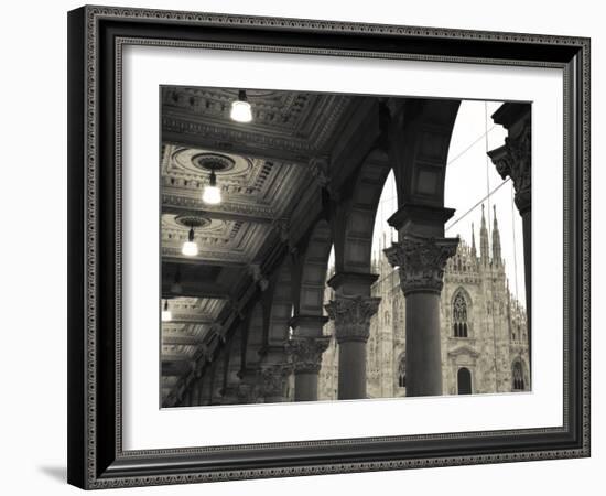 Lombardy, Milan, Piazza Del Duomo, Duomo, Cathedral, Dawn, Italy-Walter Bibikow-Framed Photographic Print