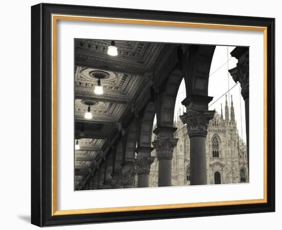 Lombardy, Milan, Piazza Del Duomo, Duomo, Cathedral, Dawn, Italy-Walter Bibikow-Framed Photographic Print