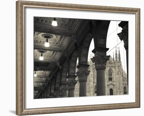 Lombardy, Milan, Piazza Del Duomo, Duomo, Cathedral, Dawn, Italy-Walter Bibikow-Framed Photographic Print