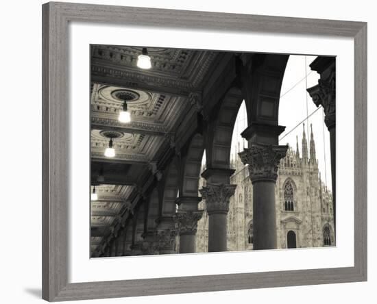 Lombardy, Milan, Piazza Del Duomo, Duomo, Cathedral, Dawn, Italy-Walter Bibikow-Framed Photographic Print