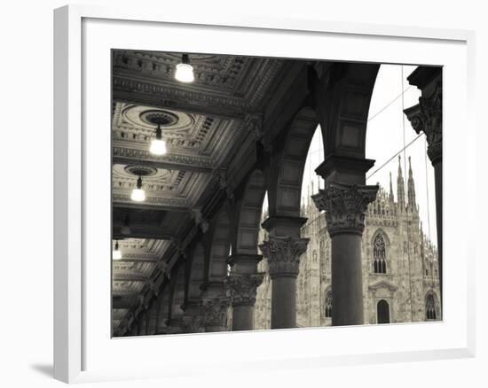 Lombardy, Milan, Piazza Del Duomo, Duomo, Cathedral, Dawn, Italy-Walter Bibikow-Framed Photographic Print