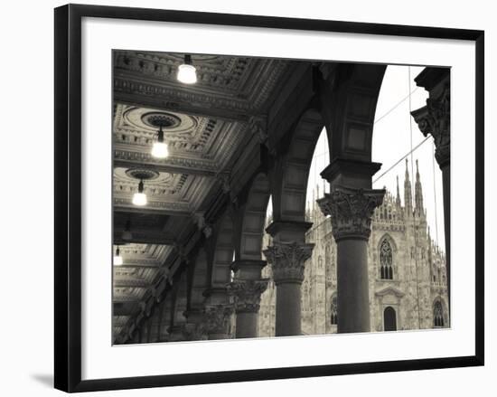 Lombardy, Milan, Piazza Del Duomo, Duomo, Cathedral, Dawn, Italy-Walter Bibikow-Framed Photographic Print