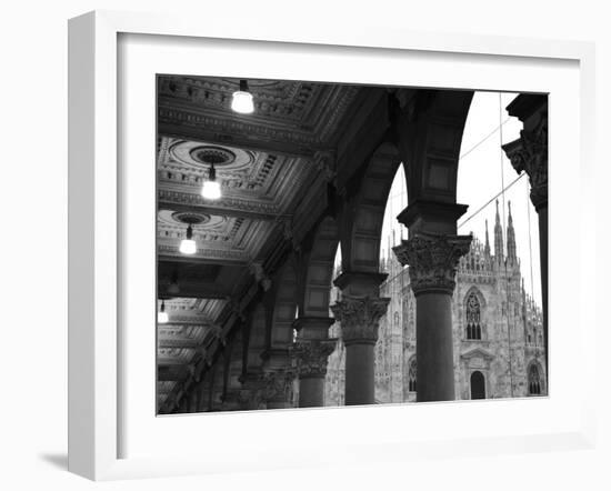 Lombardy, Milan, Piazza Del Duomo, Duomo, Cathedral, Dawn, Italy-Walter Bibikow-Framed Photographic Print