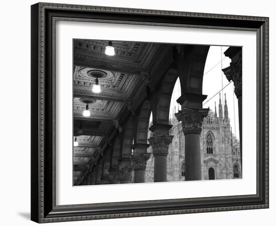 Lombardy, Milan, Piazza Del Duomo, Duomo, Cathedral, Dawn, Italy-Walter Bibikow-Framed Photographic Print