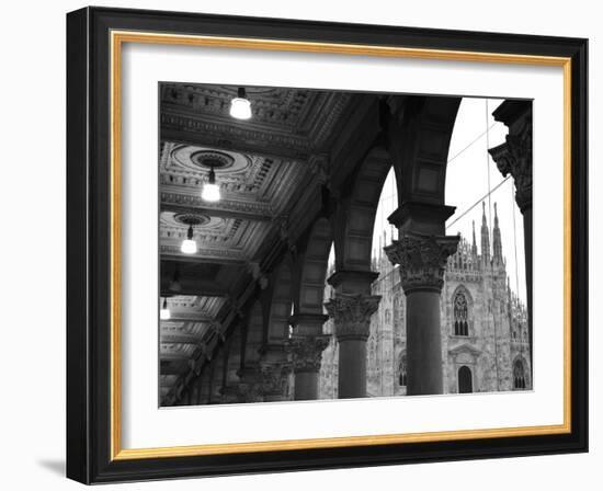 Lombardy, Milan, Piazza Del Duomo, Duomo, Cathedral, Dawn, Italy-Walter Bibikow-Framed Photographic Print