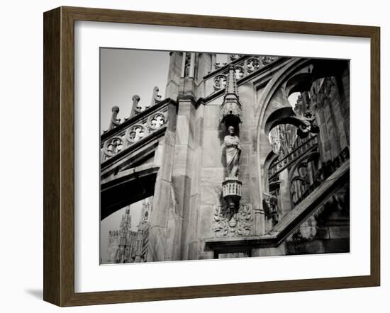 Lombardy, Milan, Piazza Duomo, Duomo Cathedral, Roof Detail, Italy-Walter Bibikow-Framed Photographic Print