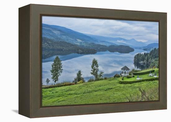 Lomen, Norway, Resort Overlooking a Beautiful Lake-Bill Bachmann-Framed Premier Image Canvas