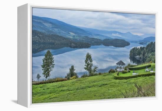 Lomen, Norway, Resort Overlooking a Beautiful Lake-Bill Bachmann-Framed Premier Image Canvas