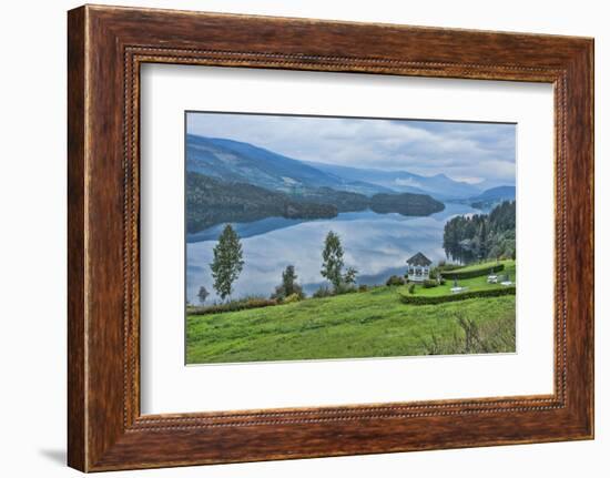 Lomen, Norway, Resort Overlooking a Beautiful Lake-Bill Bachmann-Framed Photographic Print
