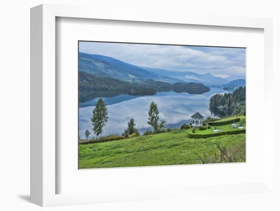 Lomen, Norway, Resort Overlooking a Beautiful Lake-Bill Bachmann-Framed Photographic Print