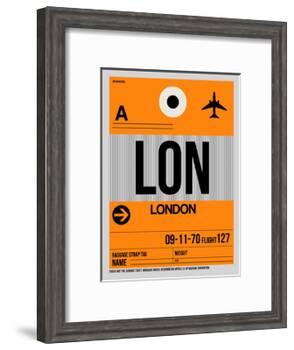 LON London Luggage Tag 1-NaxArt-Framed Art Print