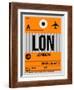 LON London Luggage Tag 1-NaxArt-Framed Art Print