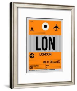 LON London Luggage Tag 1-NaxArt-Framed Art Print