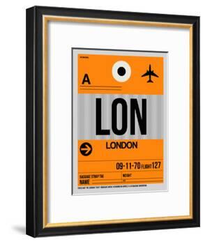 LON London Luggage Tag 1-NaxArt-Framed Art Print