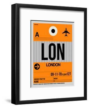 LON London Luggage Tag 1-NaxArt-Framed Art Print