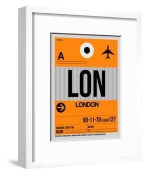 LON London Luggage Tag 1-NaxArt-Framed Art Print