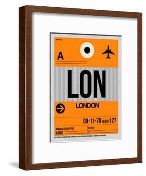 LON London Luggage Tag 1-NaxArt-Framed Art Print