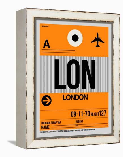 LON London Luggage Tag 1-NaxArt-Framed Stretched Canvas