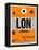 LON London Luggage Tag 1-NaxArt-Framed Stretched Canvas