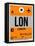 LON London Luggage Tag 1-NaxArt-Framed Stretched Canvas