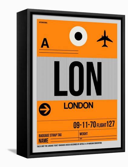 LON London Luggage Tag 1-NaxArt-Framed Stretched Canvas