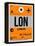 LON London Luggage Tag 1-NaxArt-Framed Stretched Canvas