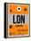 LON London Luggage Tag 1-NaxArt-Framed Stretched Canvas