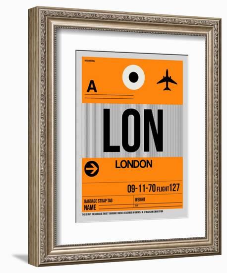 LON London Luggage Tag 1-NaxArt-Framed Art Print