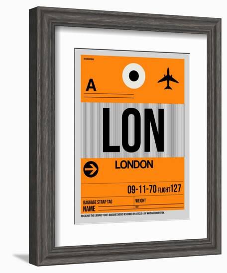 LON London Luggage Tag 1-NaxArt-Framed Art Print