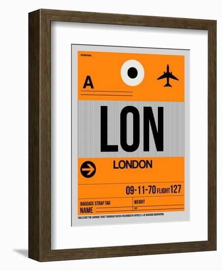 LON London Luggage Tag 1-NaxArt-Framed Art Print