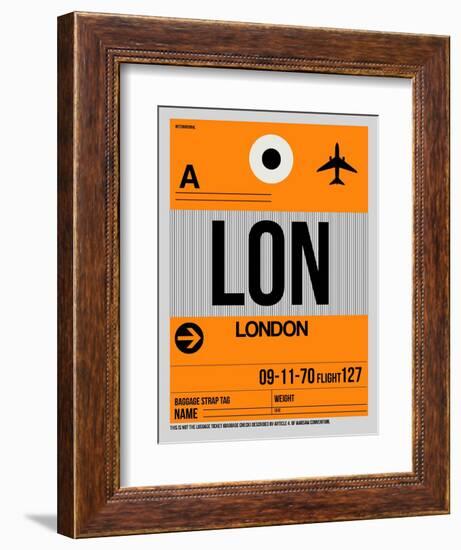 LON London Luggage Tag 1-NaxArt-Framed Art Print